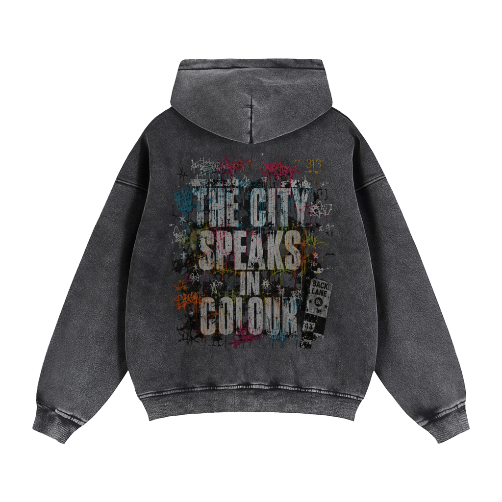 Grey Area 04 - City Speaks Zip Hoodie