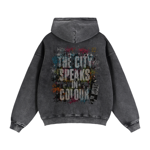 Grey Area 04 - City Speaks Zip Hoodie